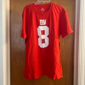 Fanatics NFL NY Giants Men’s Red Daniel Jones Crew Neck Short Sleeve Tee